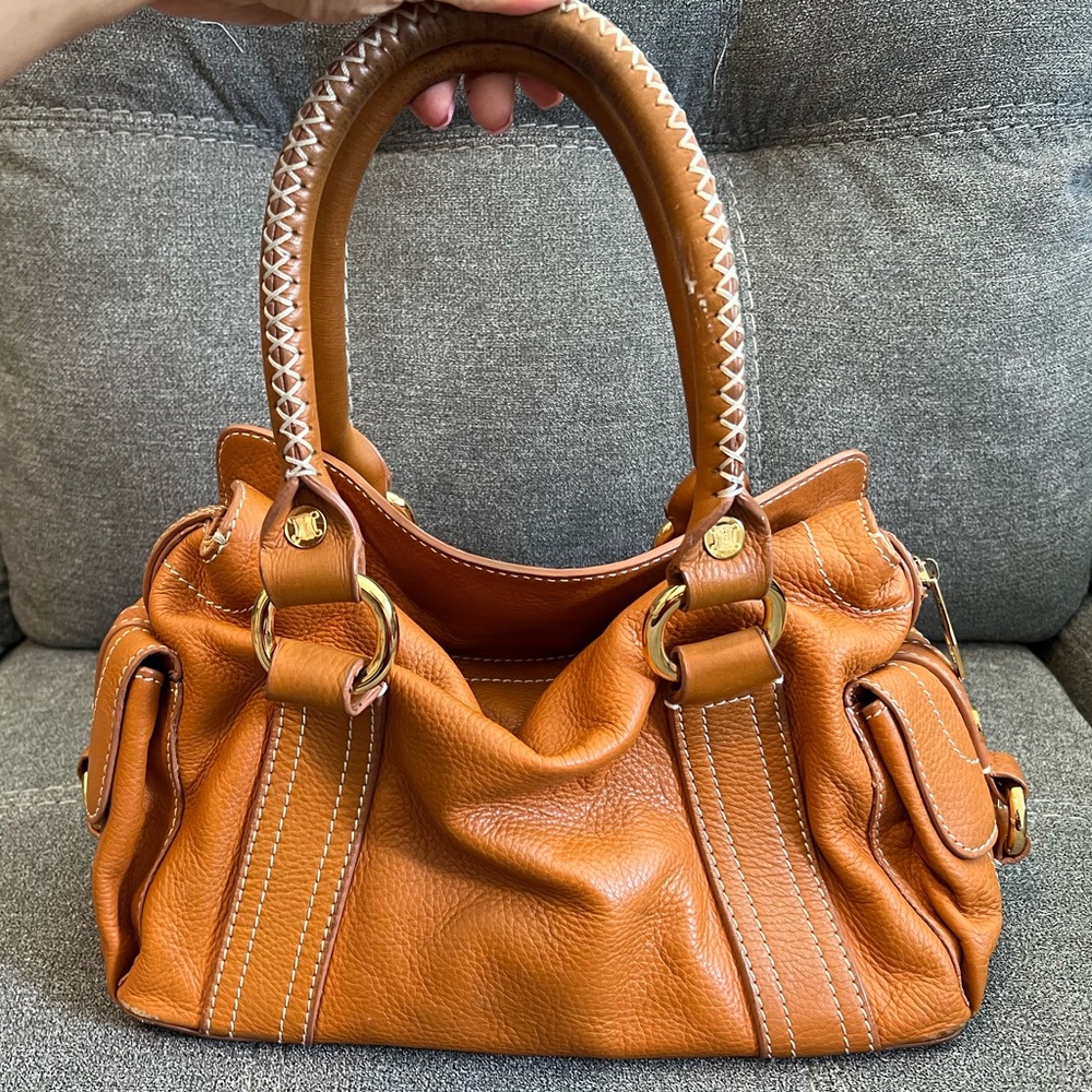 Authentic Celine Brown Leather Bag
